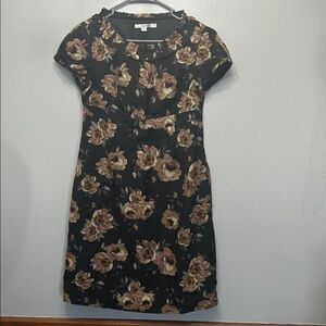 NWOT Boden Rose Print Wool Shift Dress SZ 6P